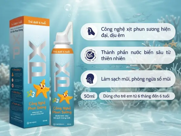 Dung dịch vệ sinh mũi XP cho bé dưới 6 tuổi (Chai 50ml) 2 Dung dịch vệ sinh mũi XP cho bé dưới 6 tuổi (Chai 50ml) - Ảnh 2