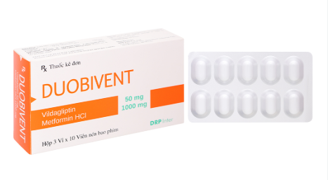 Duobivent trị đái tháo đường tuýp 2 (3 vỉ x 10 viên) 1 Duobivent trị đái tháo đường tuýp 2 (3 vỉ x 10 viên)