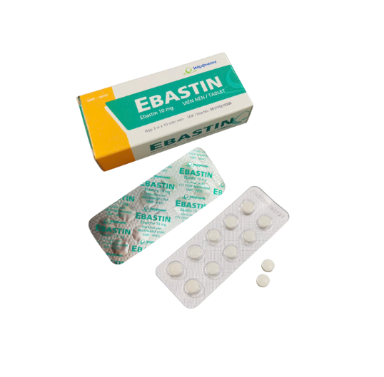 Ebastin 10 mg (Hộp 3 vỉ x 10 viên nén) 1 Ebastin 10 mg (Hộp 3 vỉ x 10 viên nén)