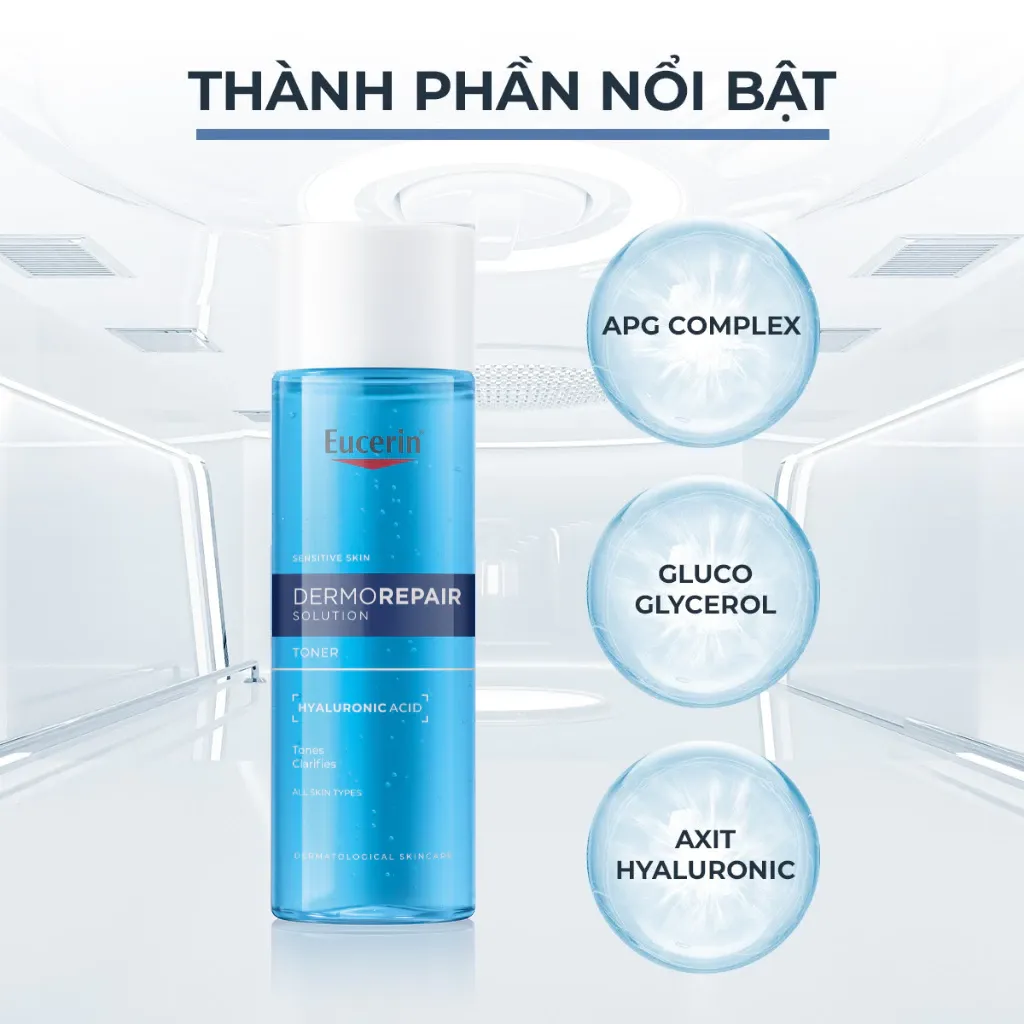 Nước Cân Bằng Eucerin Dermorepair Solution Toner 200ml 2 Nước Cân Bằng Eucerin Dermorepair Solution Toner 200ml - Ảnh 2