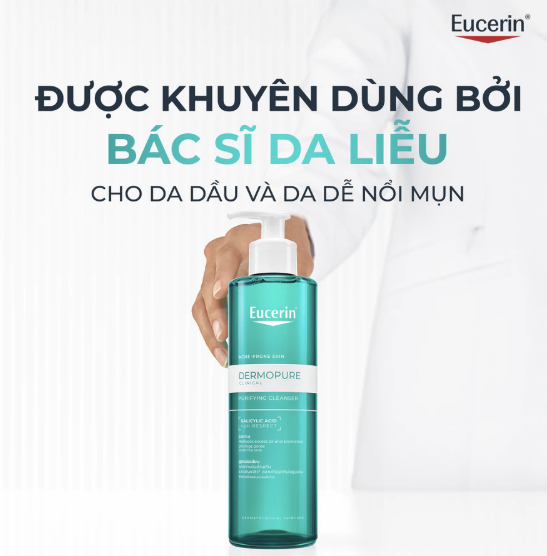 Gel Rửa Mặt Eucerin Dermopure Clinical 400ml Làm Sạch Da Dầu Mụn 2 Gel Rửa Mặt Eucerin Dermopure Clinical 400ml Làm Sạch Da Dầu Mụn - Ảnh 2