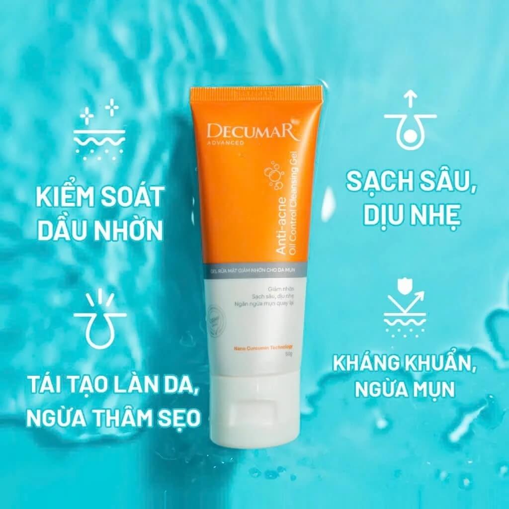 Gel Rửa Mặt Decumar Advanced 50ml Làm Sạch Da Mụn 2 Gel Rửa Mặt Decumar Advanced 50ml Làm Sạch Da Mụn - Ảnh 2