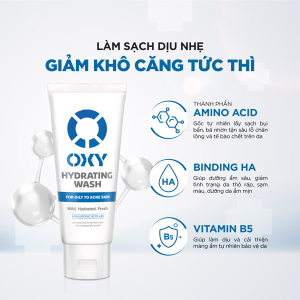 Gel Rửa Mặt OXY Hydrating Wash 100g Làm Sạch Dưỡng Ẩm 3 Gel Rửa Mặt OXY Hydrating Wash 100g Làm Sạch Dưỡng Ẩm - Ảnh 3