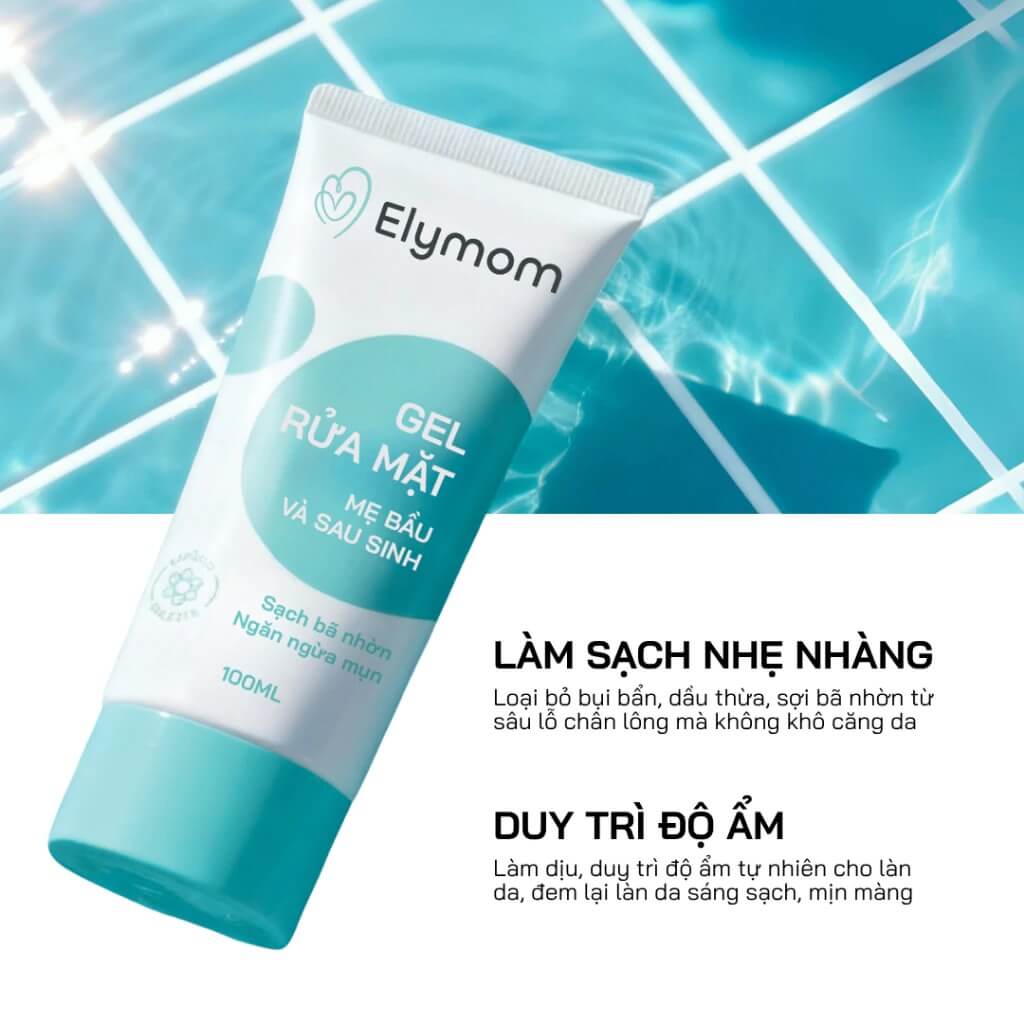 Gel Rửa Mặt Elymom Cho Mẹ Bầu Và Sau Sinh Dịu Nhẹ Sạch Sâu 2 Gel Rửa Mặt Elymom Cho Mẹ Bầu Và Sau Sinh Dịu Nhẹ Sạch Sâu - Ảnh 2