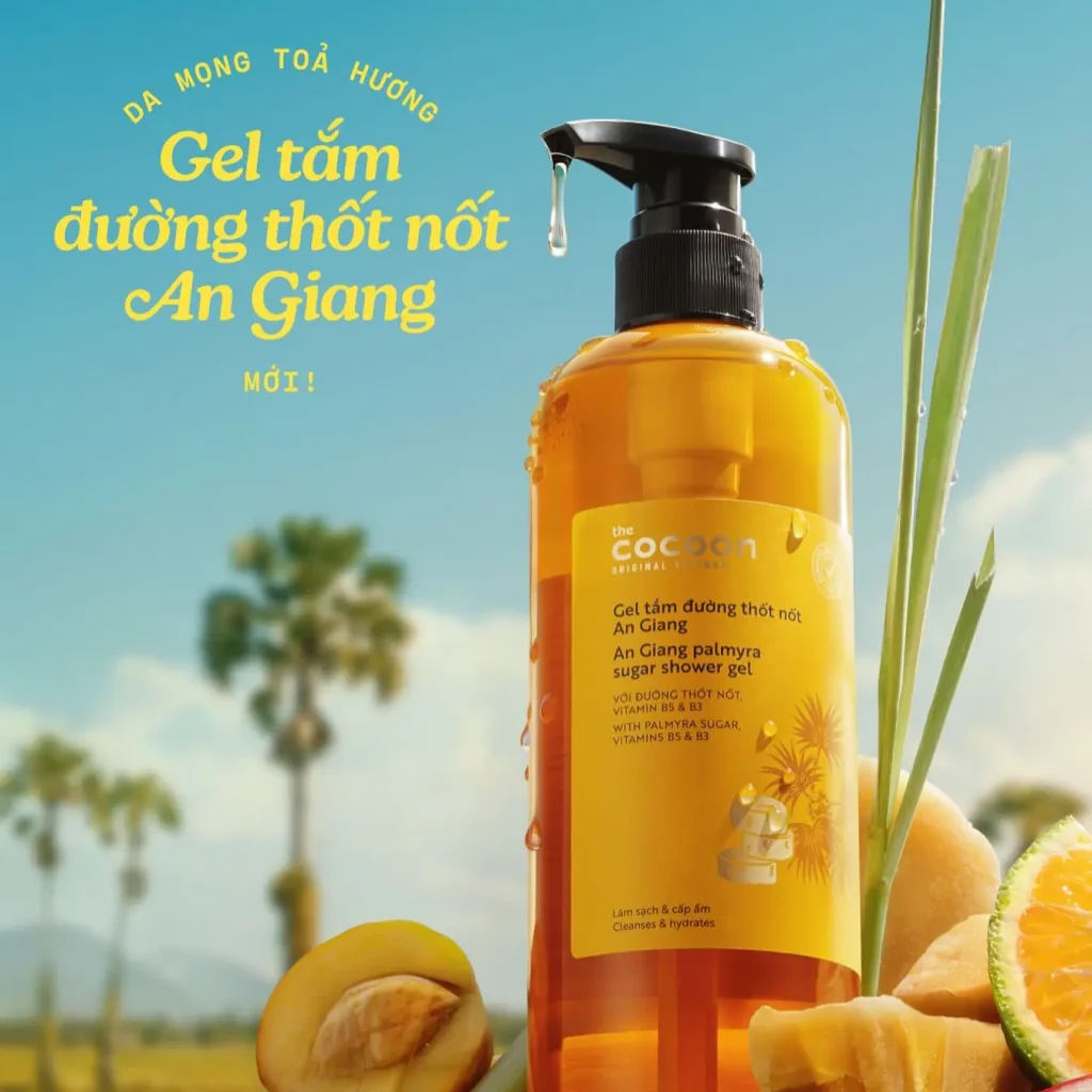 Gel Tắm Đường Thốt Nốt Cocoon Hỗ Trợ Làm Mềm Da 500ml 2 Gel Tắm Đường Thốt Nốt Cocoon Hỗ Trợ Làm Mềm Da 500ml - Ảnh 2