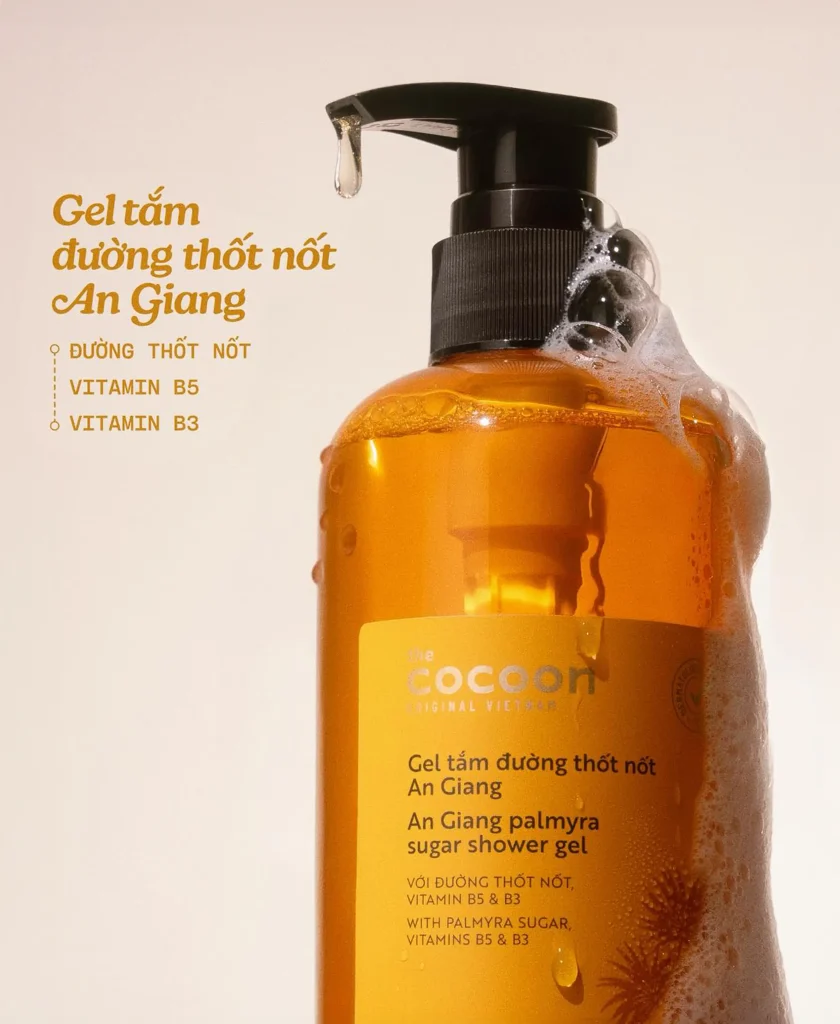 Gel Tắm Đường Thốt Nốt Cocoon Hỗ Trợ Làm Mềm Da 500ml 3 Gel Tắm Đường Thốt Nốt Cocoon Hỗ Trợ Làm Mềm Da 500ml - Ảnh 3