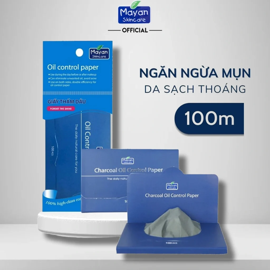 Giấy Thấm Dầu Mayan Than Hoạt Tính 100 Tờ Kiểm Soát Dầu Thừa 2 Giấy Thấm Dầu Mayan Than Hoạt Tính 100 Tờ Kiểm Soát Dầu Thừa - Ảnh 2