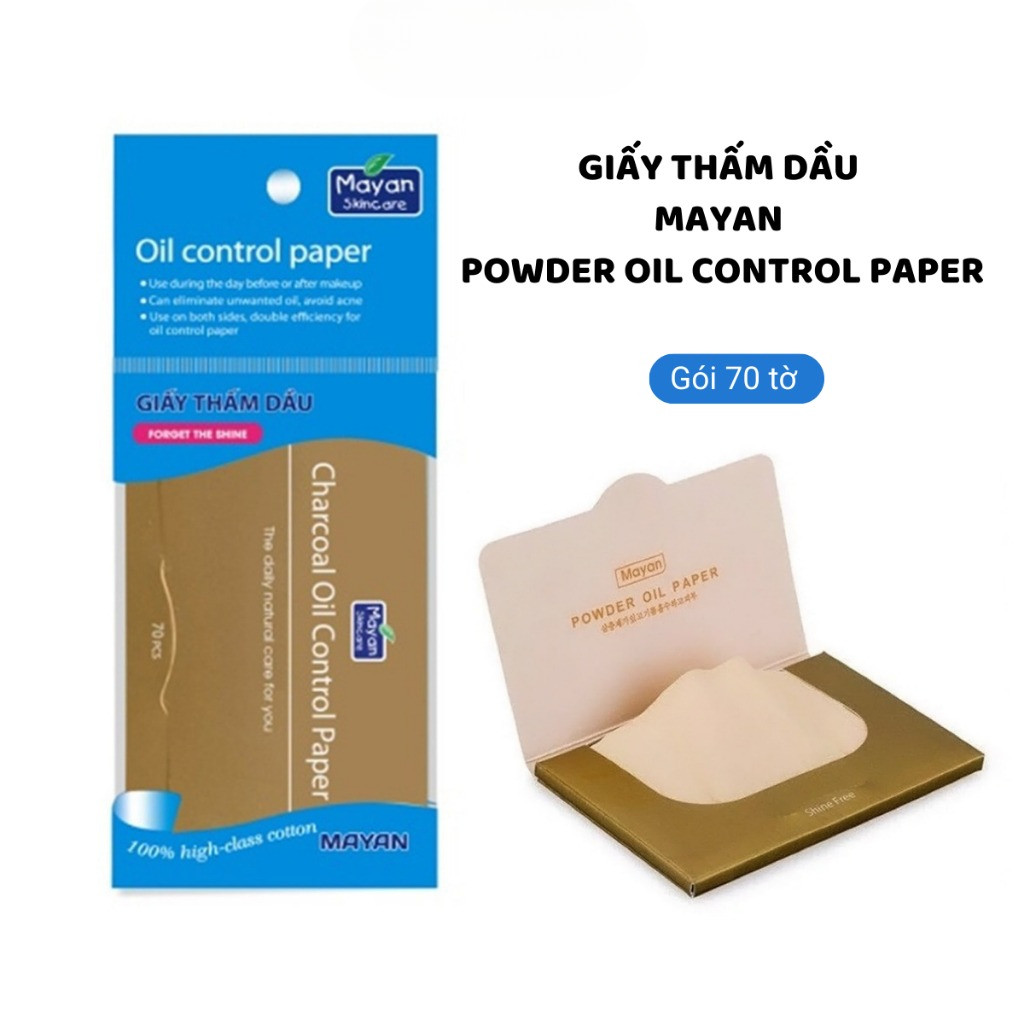 Giấy Thấm Dầu Mayan Vàng Powder Oil 70 Tờ Kiềm Dầu Trang Điểm 3 Giấy Thấm Dầu Mayan Vàng Powder Oil 70 Tờ Kiềm Dầu Trang Điểm - Ảnh 3