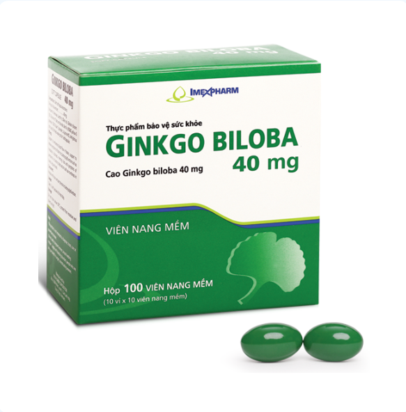 Ginkgo Biloba 40mg Imexpharm (Hộp 10 vỉ x 10 viên) 1 Ginkgo Biloba 40mg Imexpharm (Hộp 10 vỉ x 10 viên)