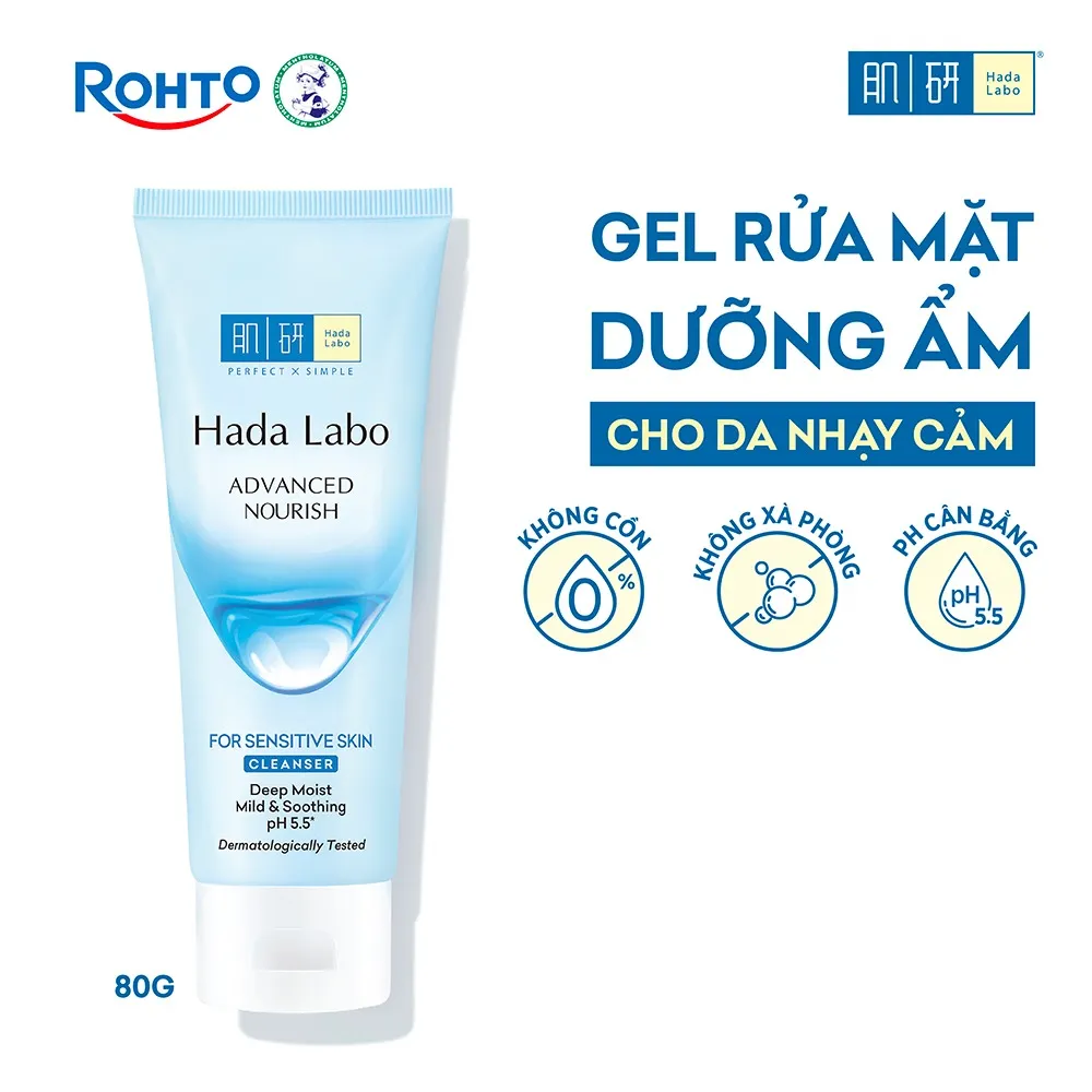 Sữa Rửa Mặt Hada Labo Sensitive Skin 80g Cho Da Nhạy Cảm 2 Sữa Rửa Mặt Hada Labo Sensitive Skin 80g Cho Da Nhạy Cảm - Ảnh 2