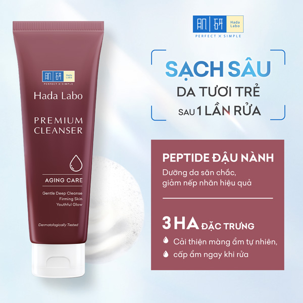Sữa Rửa Mặt Hada Labo Premium Aging Care Làm Sạch Dưỡng Ẩm 3 Sữa Rửa Mặt Hada Labo Premium Aging Care Làm Sạch Dưỡng Ẩm - Ảnh 3