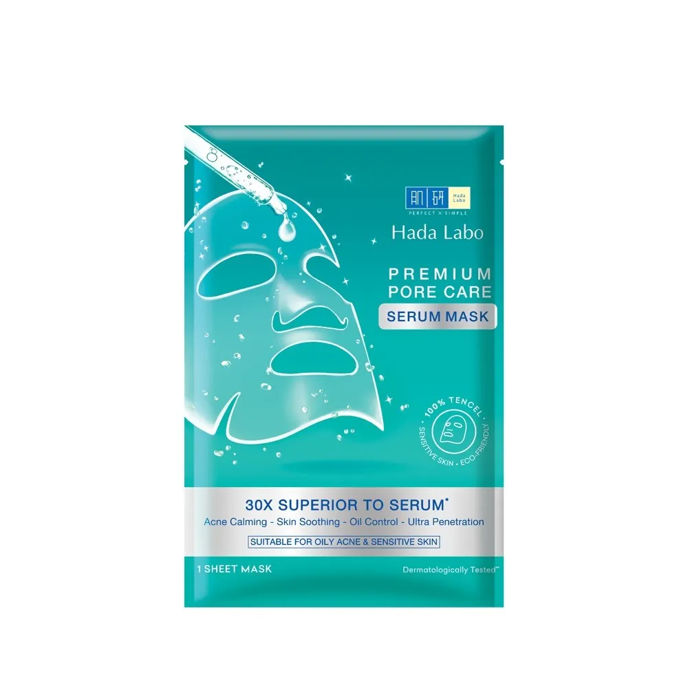 Mặt Nạ Hada Labo Premium Pore Care Serum Mask 23g/miếng Làm Dịu Da Mụn 2 Mặt Nạ Hada Labo Premium Pore Care Serum Mask 23g/miếng Làm Dịu Da Mụn - Ảnh 2
