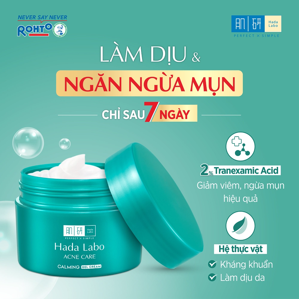 Hada Labo Acne Care Gel 50g Dưỡng Ẩm Làm Dịu Da Mụn 4 Hada Labo Acne Care Gel 50g Dưỡng Ẩm Làm Dịu Da Mụn - Ảnh 4