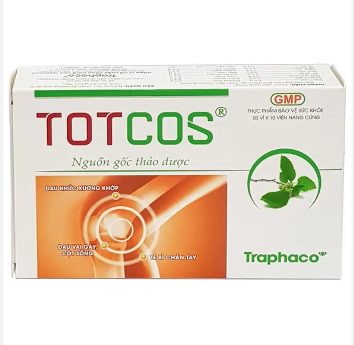 VIÊN UỐNG HỖ TRỢ XƯƠNG KHỚP TOTCOS -TRAPHACO (3 VỈ X 10 VIÊN ) 1 VIÊN UỐNG HỖ TRỢ XƯƠNG KHỚP TOTCOS -TRAPHACO (3 VỈ X 10 VIÊN )