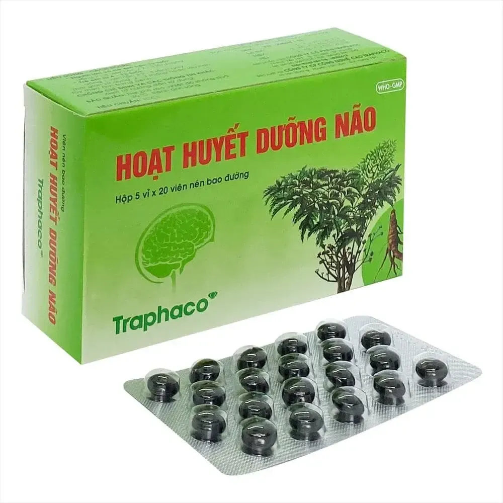 Hoạt Huyết Dưỡng Não Traphaco Cải thiện trí nhớ và tuần hoàn máu não (Hộp 5 vỉ x 20 viên bao phim) - Minpharmacy - Lẻ 20 viên 2 Hoạt Huyết Dưỡng Não Traphaco Cải thiện trí nhớ và tuần hoàn máu não (Hộp 5 vỉ x 20 viên bao phim) - Minpharmacy - Lẻ 20 viên - Ảnh 2