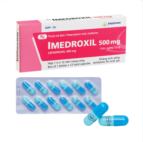 Imedroxil Imexpharm 500mg trị nhiễm khuẩn (1 vỉ x 12 viên) 1 Imedroxil Imexpharm 500mg trị nhiễm khuẩn (1 vỉ x 12 viên)