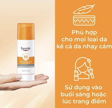 Kem Chống Nắng Eucerin Sun Fluid SPF50 50ml Bảo Vệ Da 2 Kem Chống Nắng Eucerin Sun Fluid SPF50 50ml Bảo Vệ Da - Ảnh 2
