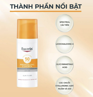 Kem Chống Nắng Eucerin Sun Fluid SPF50 50ml Bảo Vệ Da 3 Kem Chống Nắng Eucerin Sun Fluid SPF50 50ml Bảo Vệ Da - Ảnh 3