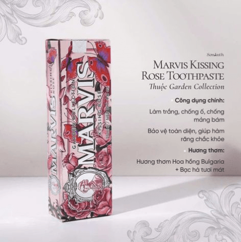 Kem Đánh Răng Marvis Kissing Rose 75ml 3 Kem Đánh Răng Marvis Kissing Rose 75ml - Ảnh 3