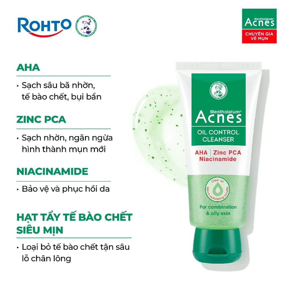 Kem Rửa Mặt Acnes Washing Oil Control 100g Kiểm Soát Dầu 2 Kem Rửa Mặt Acnes Washing Oil Control 100g Kiểm Soát Dầu - Ảnh 2