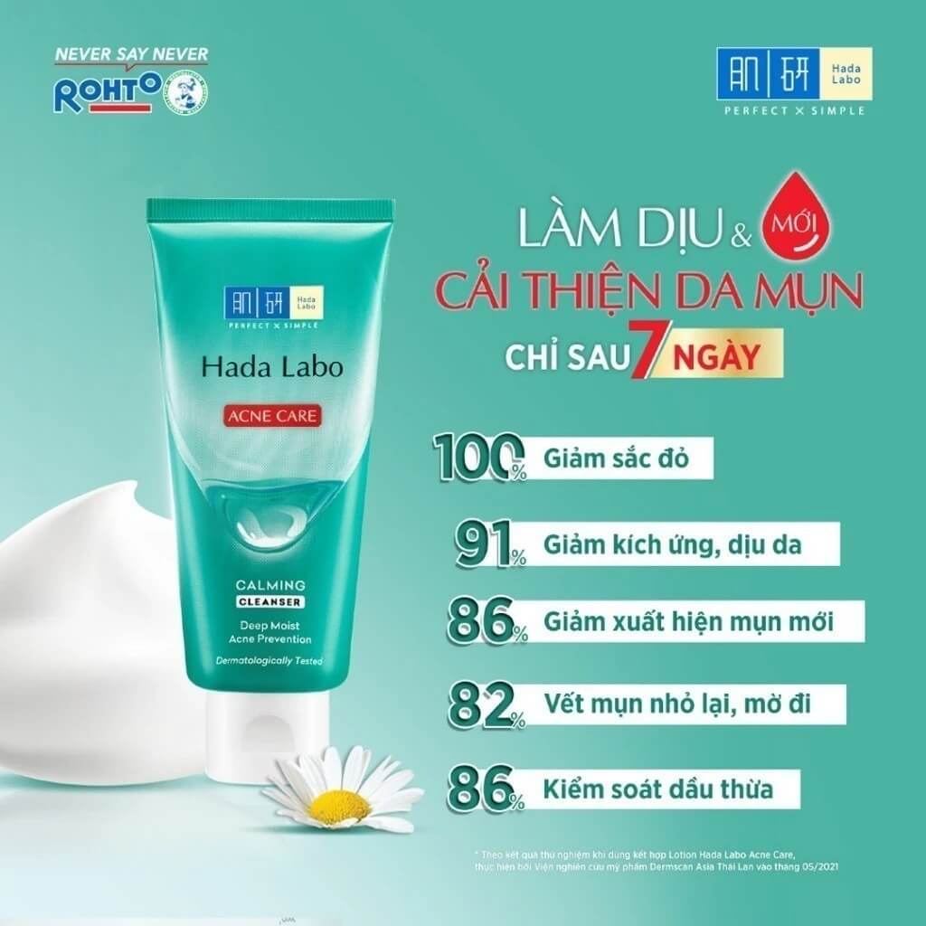 Sữa Rửa Mặt Hada Labo Giảm Mụn Acne Care Calming Cleanser 80g 2 Sữa Rửa Mặt Hada Labo Giảm Mụn Acne Care Calming Cleanser 80g - Ảnh 2