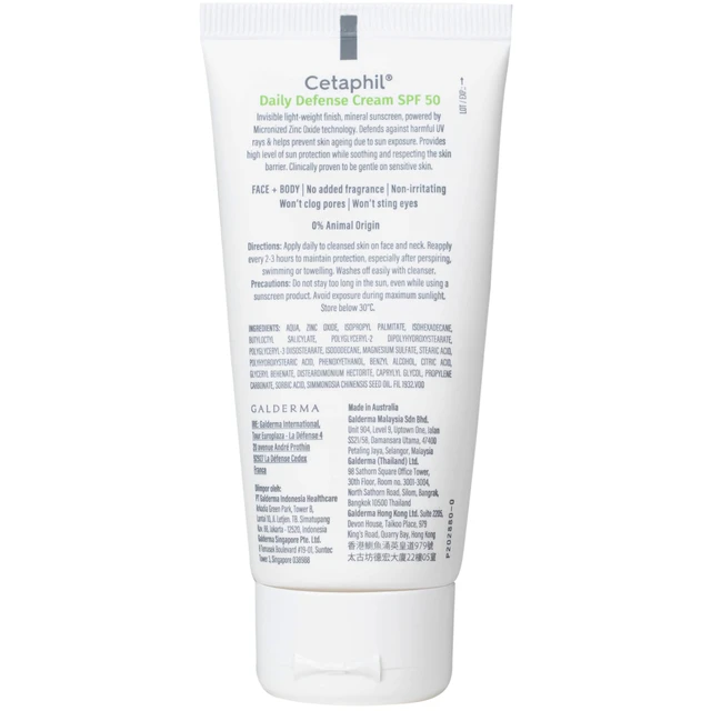 Kem Chống Nắng Cetaphil Daily Defense Cream SPF50 Dưỡng Ẩm 2in1 50g 4 Kem Chống Nắng Cetaphil Daily Defense Cream SPF50 Dưỡng Ẩm 2in1 50g - Ảnh 4