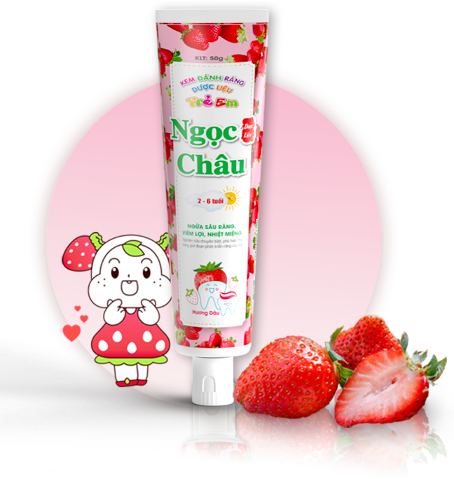 Kem đánh răng NGỌC CHÂU trẻ em - 2-6 tuổi 2 Kem đánh răng NGỌC CHÂU trẻ em - 2-6 tuổi - Ảnh 2