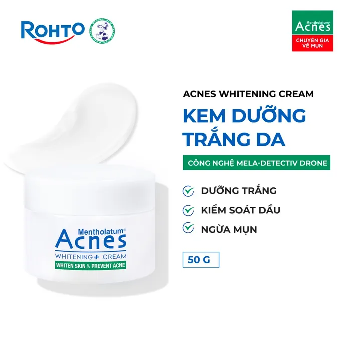 Kem Dưỡng Trắng Acnes Whitening+ Cream 50g Dưỡng Da 2 Kem Dưỡng Trắng Acnes Whitening+ Cream 50g Dưỡng Da - Ảnh 2