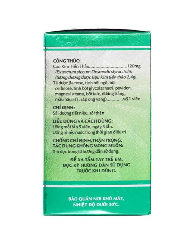 Kim tiền thảo OPC chai 100 viên - Viên bao đường 3 Kim tiền thảo OPC chai 100 viên - Viên bao đường - Ảnh 3