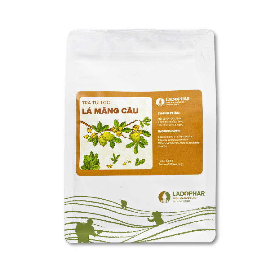 Lado Tea Trà Túi Lọc Lá Mãng Cầu (Túi 60 gói) - Ladophar 1 Lado Tea Trà Túi Lọc Lá Mãng Cầu (Túi 60 gói) - Ladophar