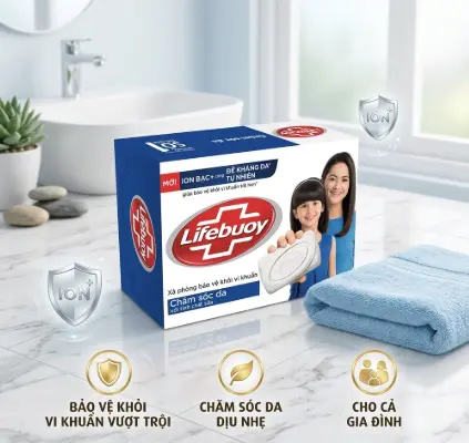 Lifbuoy Xà Bông Cục Sữa Dưỡng Ẩm 125g 2 Lifbuoy Xà Bông Cục Sữa Dưỡng Ẩm 125g - Ảnh 2