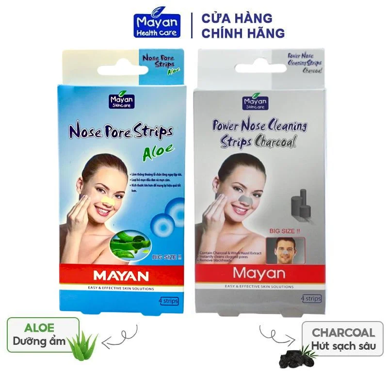 Lột Mụn Mũi Mayan Lô Hội Hộp 4 Miếng Làm Sạch Da 2 Lột Mụn Mũi Mayan Lô Hội Hộp 4 Miếng Làm Sạch Da - Ảnh 2