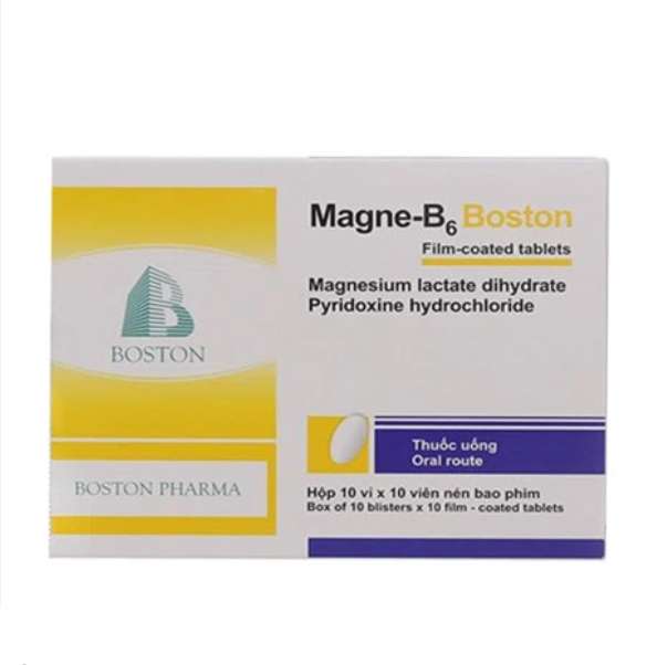 Magnesium-B6 Boston (10 vỉ x 10 viên) 2 Magnesium-B6 Boston (10 vỉ x 10 viên) - Ảnh 2