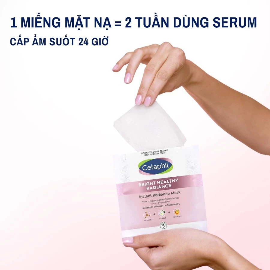 Mặt Nạ Cetaphil Bright Healthy Radiance 6 Miếng Cấp Ẩm Dưỡng Sáng Da 4 Mặt Nạ Cetaphil Bright Healthy Radiance 6 Miếng Cấp Ẩm Dưỡng Sáng Da - Ảnh 4