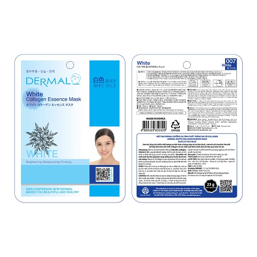 Mặt Nạ DERMAL Collagen Essence Mask 23g - Trắng da 4 Mặt Nạ DERMAL Collagen Essence Mask 23g - Trắng da - Ảnh 4