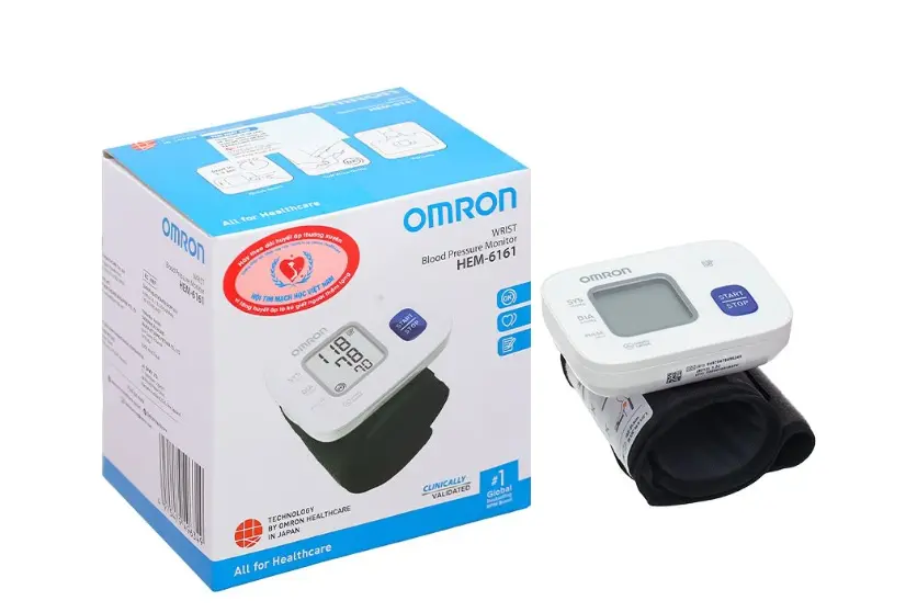 Máy đo huyết áp cổ tay Omron HEM 6161 2 Máy đo huyết áp cổ tay Omron HEM 6161 - Ảnh 2