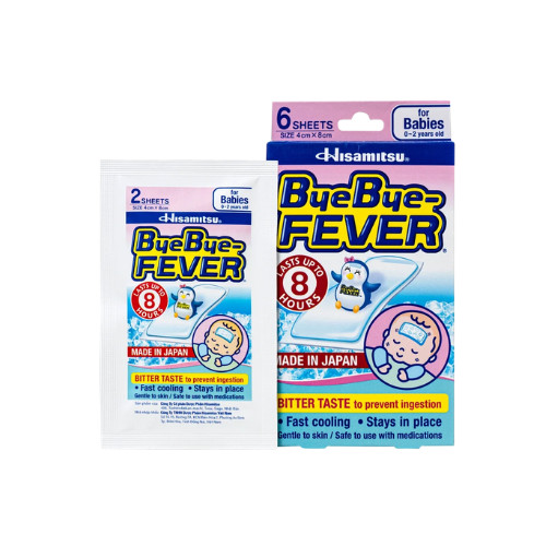 Miếng dán hạ sốt cho trẻ sơ sinh ByeBye Fever For Babies (3 gói x 2 miếng) 1 Miếng dán hạ sốt cho trẻ sơ sinh ByeBye Fever For Babies (3 gói x 2 miếng)