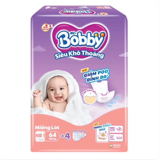 Miếng lót Bobby size Newborn 1 64 miếng (dưới 5kg) (giao bao bì ngẫu nhiên) 1 Miếng lót Bobby size Newborn 1 64 miếng (dưới 5kg) (giao bao bì ngẫu nhiên)