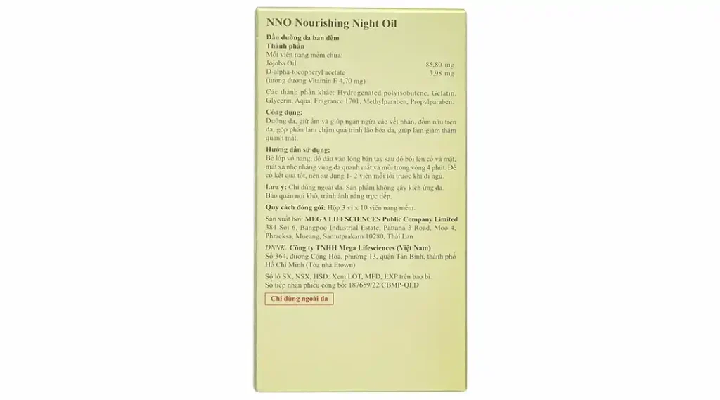 Tinh Dầu Dưỡng Da NNO Nourishing Night Oil Phục Hồi Da 30ml 5 Tinh Dầu Dưỡng Da NNO Nourishing Night Oil Phục Hồi Da 30ml - Ảnh 5