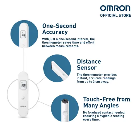 Nhiệt kế điện tử đo trán Omron MC-F300 2 Nhiệt kế điện tử đo trán Omron MC-F300 - Ảnh 2
