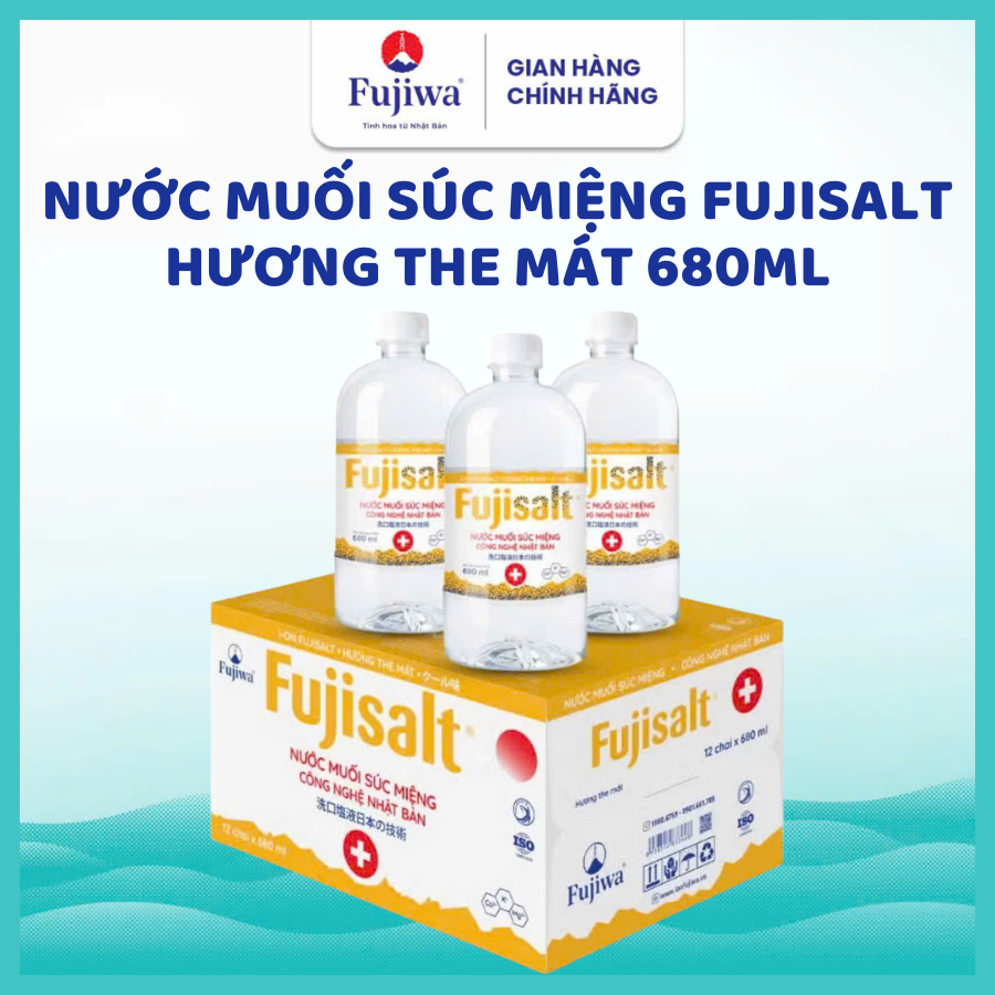 Nước muối súc miệng I-ON Fujisalt hương the mát - Chai 680ml 3 Nước muối súc miệng I-ON Fujisalt hương the mát - Chai 680ml - Ảnh 3