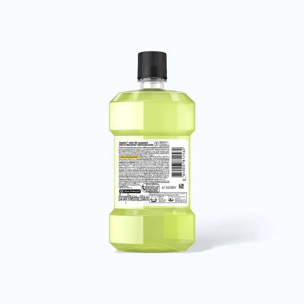 Nước súc miệng Listerine Green Tea - trà xanh (250ml) 2 Nước súc miệng Listerine Green Tea - trà xanh (250ml) - Ảnh 2