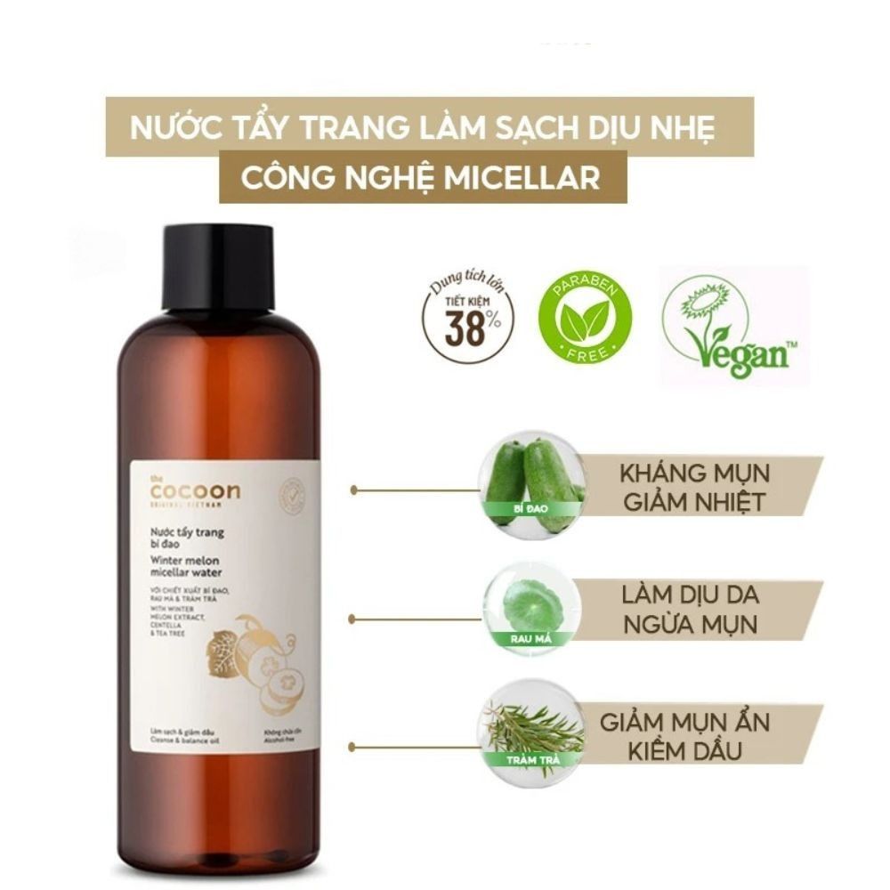 Nước Tẩy Trang Bí Đao Cocoon 1000ml – Làm Sạch Da, Giảm Dầu Thừa 3 Nước Tẩy Trang Bí Đao Cocoon 1000ml – Làm Sạch Da, Giảm Dầu Thừa - Ảnh 3