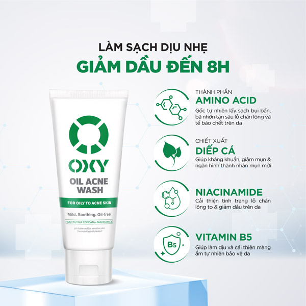 Sữa Rửa Mặt OXY Oil Acne Wash Giảm Nhờn Sạch Da Mụn 100g 3 Sữa Rửa Mặt OXY Oil Acne Wash Giảm Nhờn Sạch Da Mụn 100g - Ảnh 3