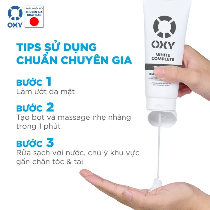 Sữa Rửa Mặt OXY White Complete Sáng Da Dịu Nhẹ 100g 3 Sữa Rửa Mặt OXY White Complete Sáng Da Dịu Nhẹ 100g - Ảnh 3