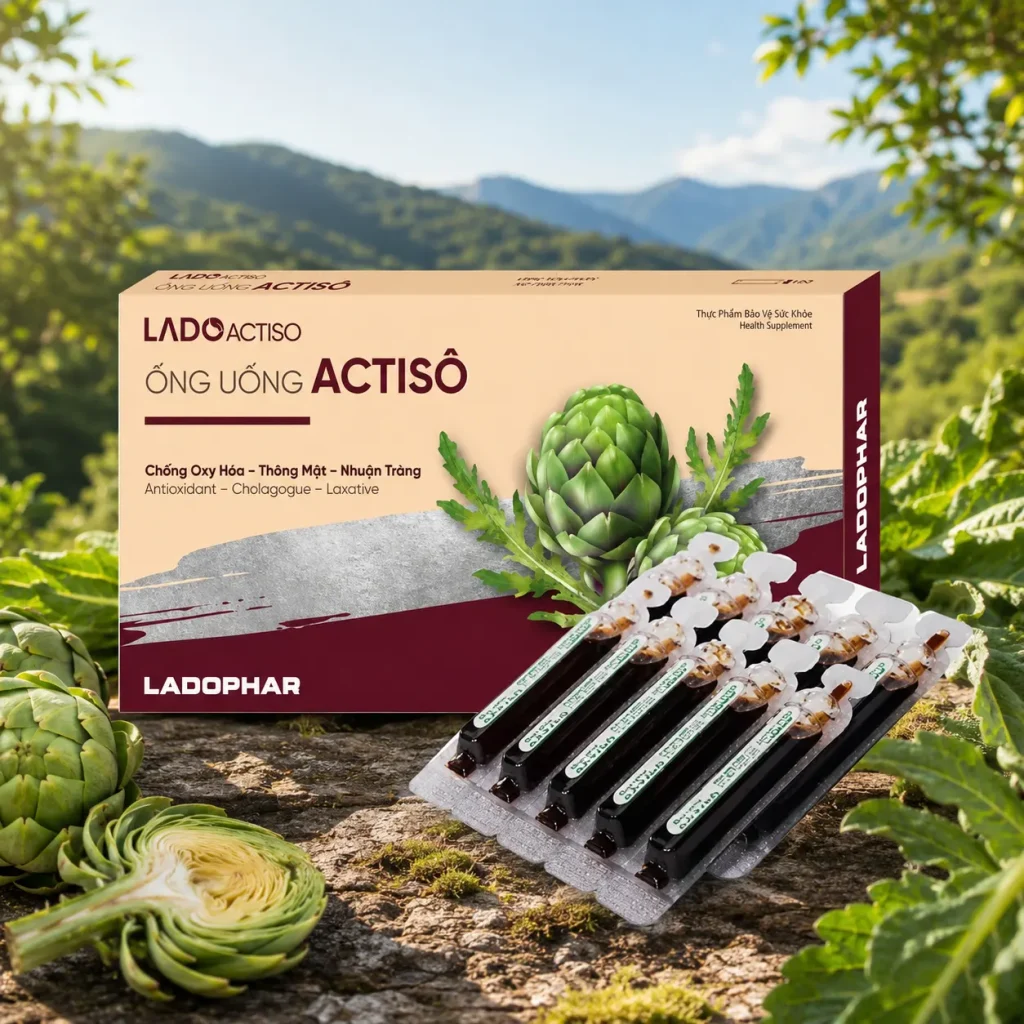 Ống uống Actiso Ladophar Giúp mát gan - lợi mật (Hộp 10 ống) 3 Ống uống Actiso Ladophar Giúp mát gan - lợi mật (Hộp 10 ống) - Ảnh 3