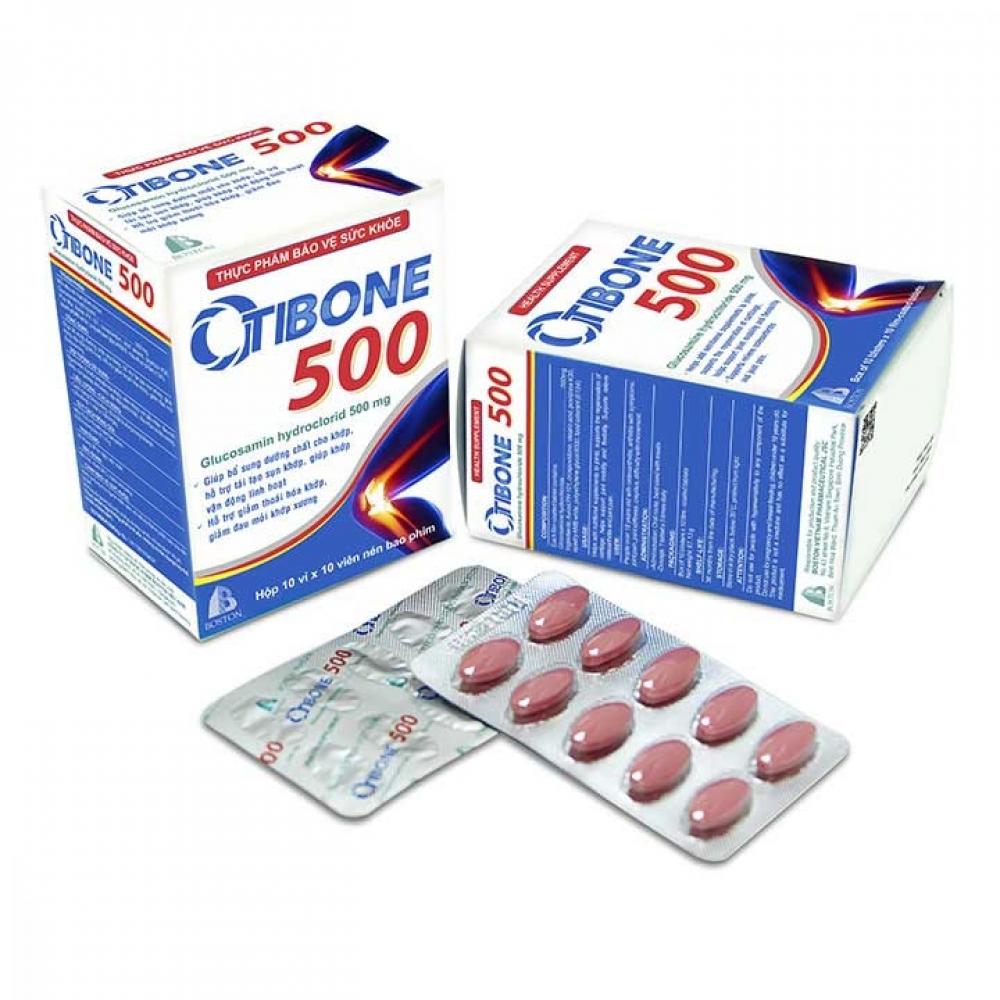 OTIBONE 500 GLUCOSAMIN - BOSTON (10 VỈ X 10 VIÊN ) 1 OTIBONE 500 GLUCOSAMIN - BOSTON (10 VỈ X 10 VIÊN )