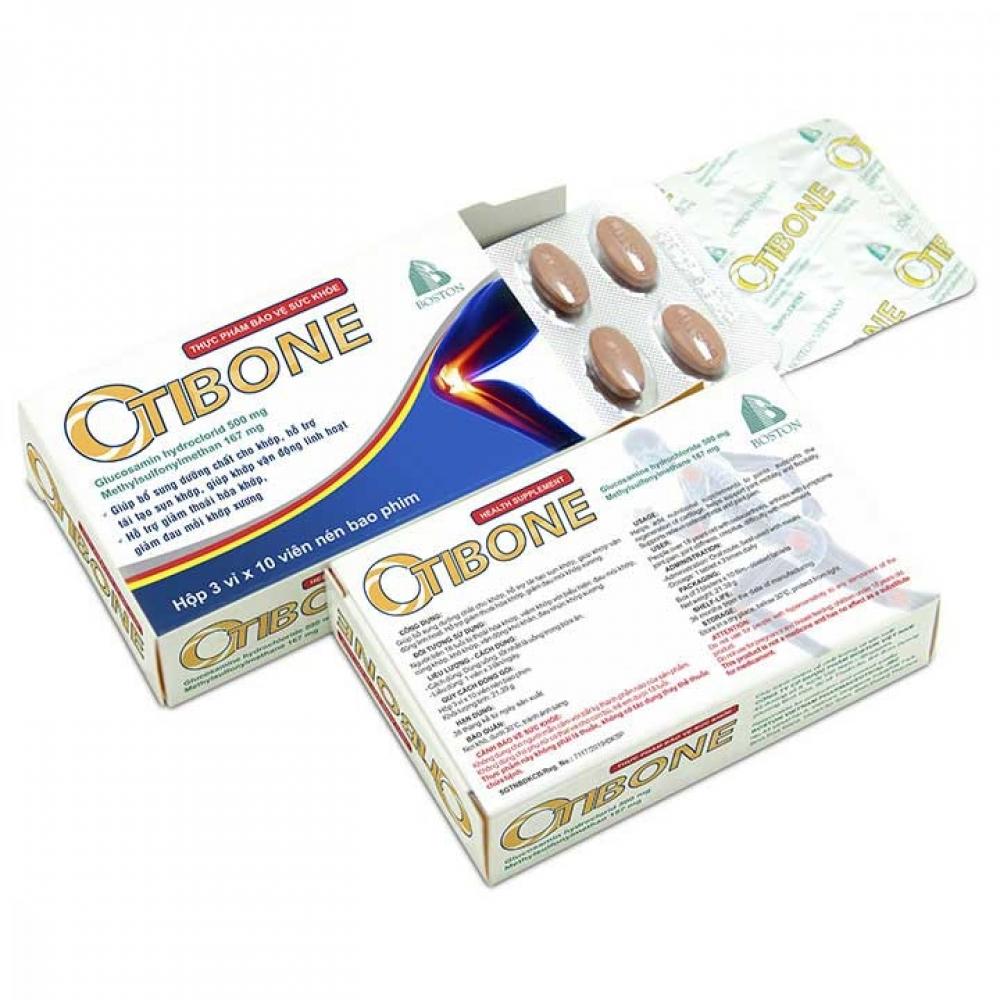 OTIBONE 500/167 GLUCOSAMIN/MSM - BOSTON ( 3 VỈ X 10 VIÊN ) 1 OTIBONE 500/167 GLUCOSAMIN/MSM - BOSTON ( 3 VỈ X 10 VIÊN )