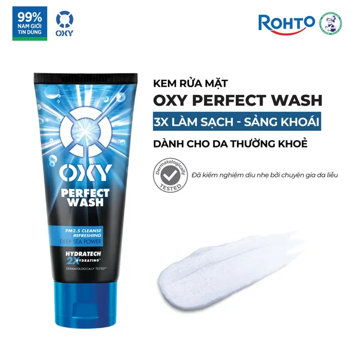 Kem Rửa Mặt Oxy Perfect Wash Làm Sạch Sâu Oxy 100g 2 Kem Rửa Mặt Oxy Perfect Wash Làm Sạch Sâu Oxy 100g - Ảnh 2