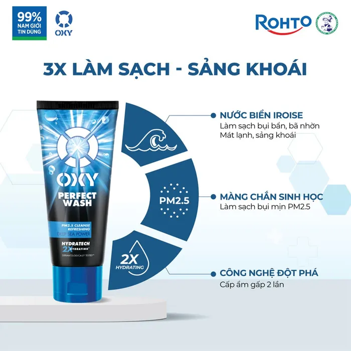 Kem Rửa Mặt Oxy Perfect Wash Làm Sạch Sâu Oxy 100g 3 Kem Rửa Mặt Oxy Perfect Wash Làm Sạch Sâu Oxy 100g - Ảnh 3